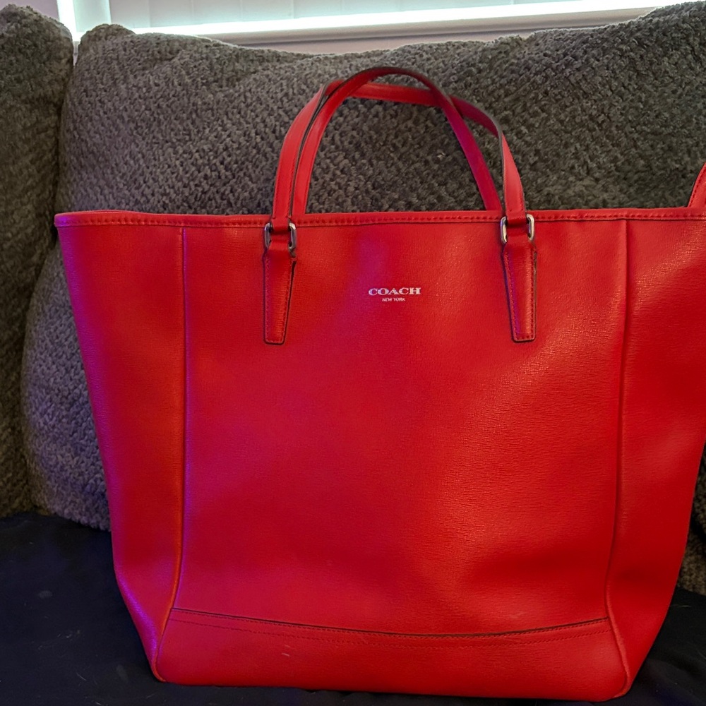 Coach Vibrant Red Tote Bag
